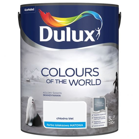 Farba Kolory Świata Chłodna Biel 5L Dulux