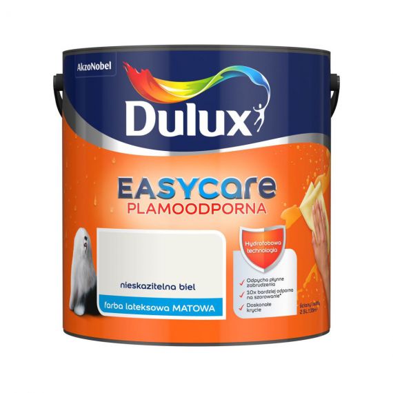 Farba EasyCare Nieskazitelna Biel 2.5L Dulux