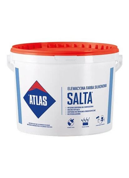 Baza farby silikonowej Salta biała 10 l Atlas