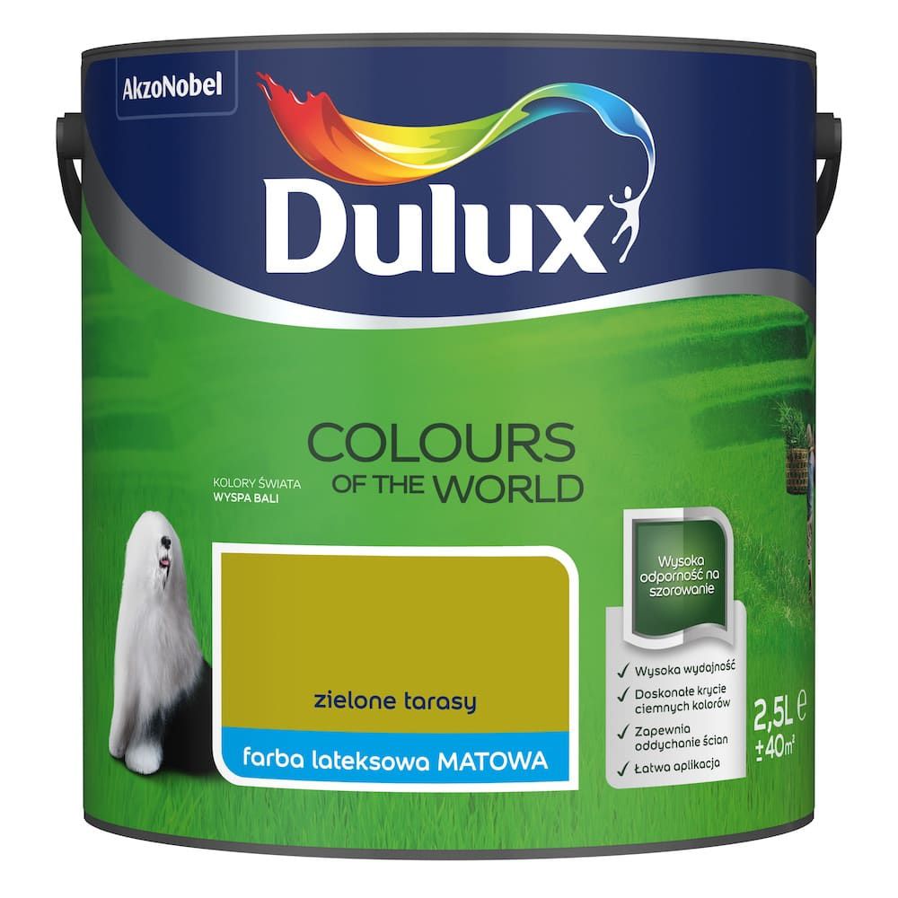 Farba Kolory Świata Zielone Tarasy 2.5L Dulux