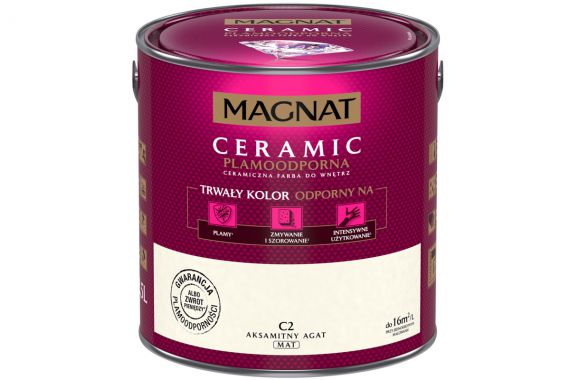 Farba Ceramiczna Plamoodporna Magnat Ceramic C2 Aksamitny agat 2,5l