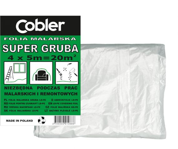 Folia Malarska Super Gruba 4x5m Cobler