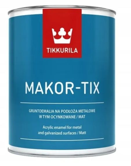 Gruntoemalia Akrylowa Makor-Tix Czerwony Tlenkowy 10L Tikkurila