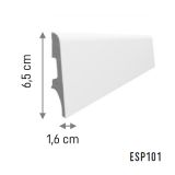 Listwa Przypodłogowa PCV Espumo ESP101 Biały 65x16x2400 mm Vox