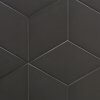 łazienka z czarną armaturą Nobile Blanc płytki Rhombus Black Equipe