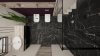 Cerrad x La Mania Home czarna łazienka marmur beton - wizualizacja Salon HOFF (10)