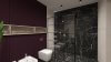 Cerrad x La Mania Home czarna łazienka marmur beton - wizualizacja Salon HOFF (5)