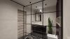 Cerrad x La Mania Home czarna łazienka marmur beton - wizualizacja Salon HOFF (9)