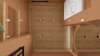 Łazienka w kolorze terakoty z drewnianym sufitem - wizualizacja łazienki Salon HOFF (14)