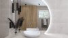 Wąska łazienka z wanną i dużym lustrem - wizualizacja Salon HOFF (7)